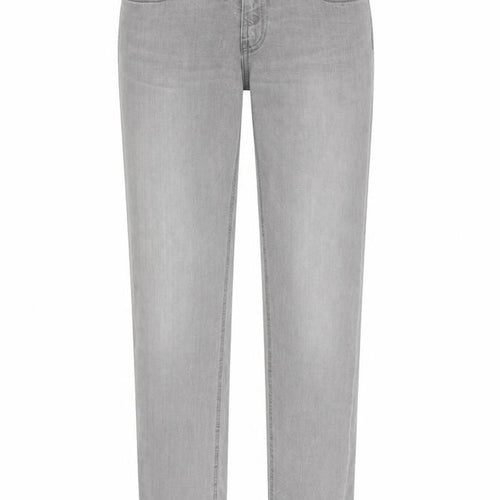 Denim & Co. Womens Grey Cotton Straight Jeans Size 8 L29 in Regular Zip