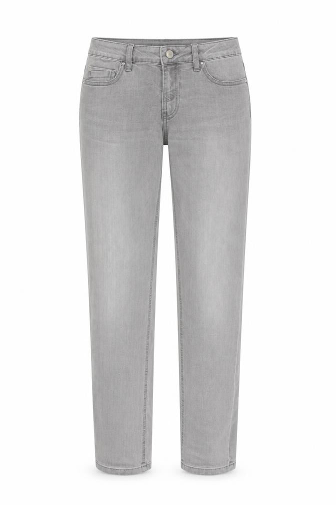 Denim & Co. Womens Grey Cotton Straight Jeans Size 8 L29 in Regular Zip