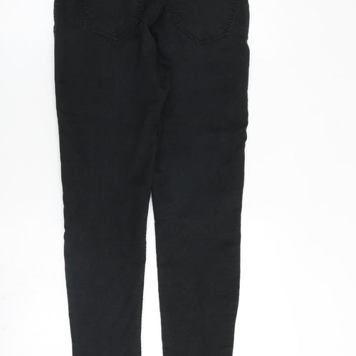 New Look Womens Black Cotton Skinny Jeans Size 10 Slim Zip
