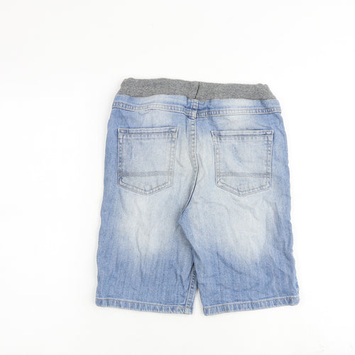 F&F Boys Blue Cotton Bermuda Shorts Size 10-11 Years L8 in Regular