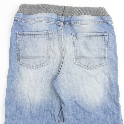 F&F Boys Blue Cotton Bermuda Shorts Size 10-11 Years L8 in Regular
