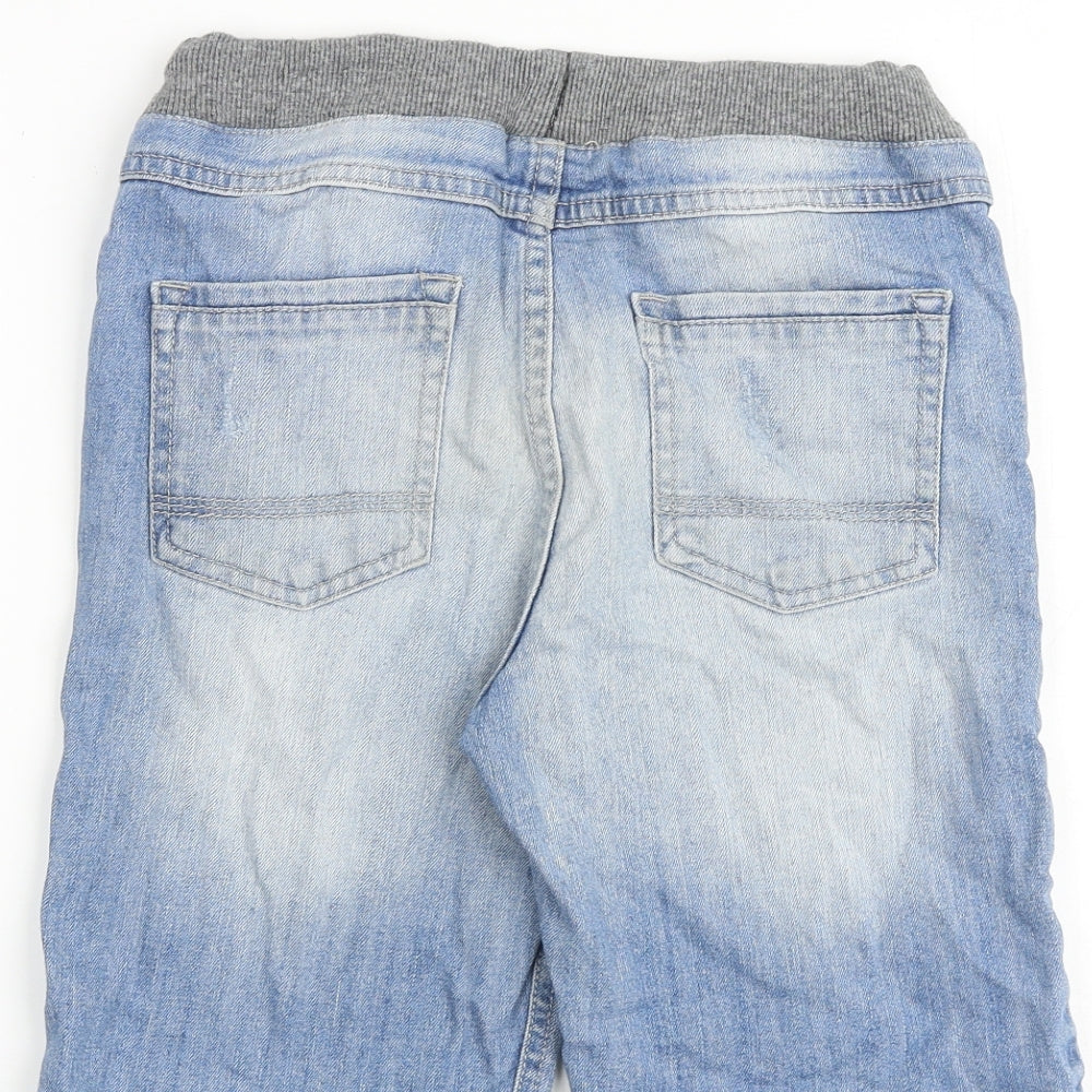 F&F Boys Blue Cotton Bermuda Shorts Size 10-11 Years L8 in Regular