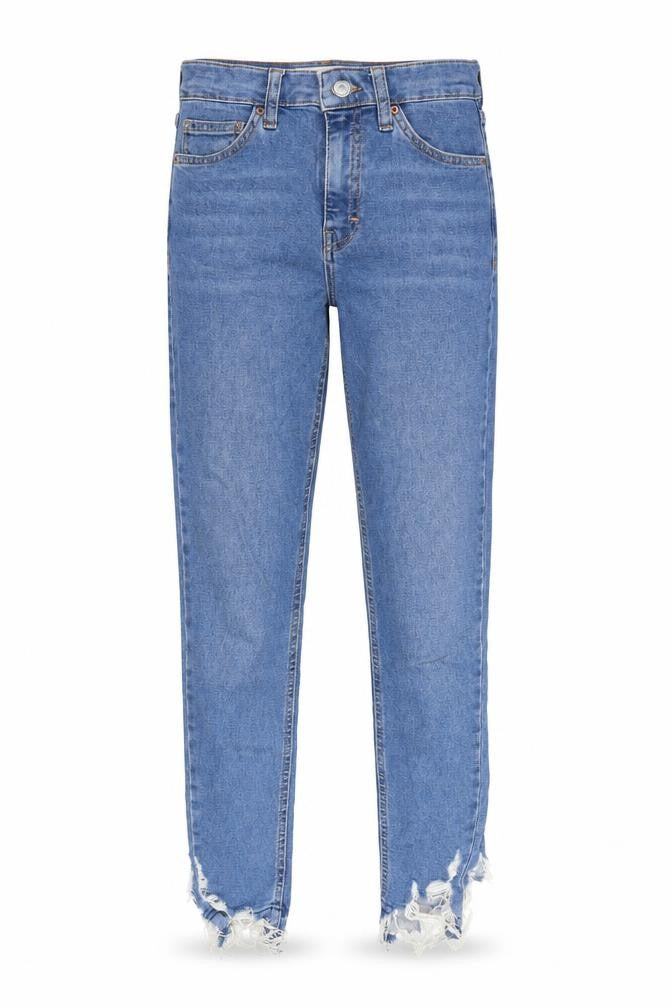 Topshop Womens Blue Cotton Skinny Jeans Size 26 in L32 in Regular Zip