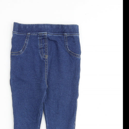 Marks and Spencer Girls Blue Cotton Jegging Jeans Size 2-3 Years Regular Pullover