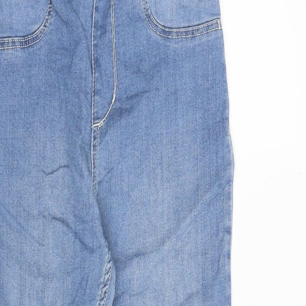 H&M Girls Blue Cotton Jegging Jeans Size 9-10 Years L23 in Regular Pullover