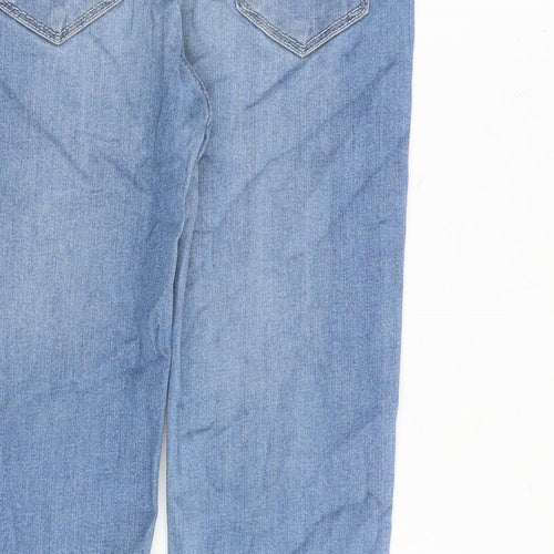 H&M Girls Blue Cotton Jegging Jeans Size 9-10 Years L23 in Regular Pullover