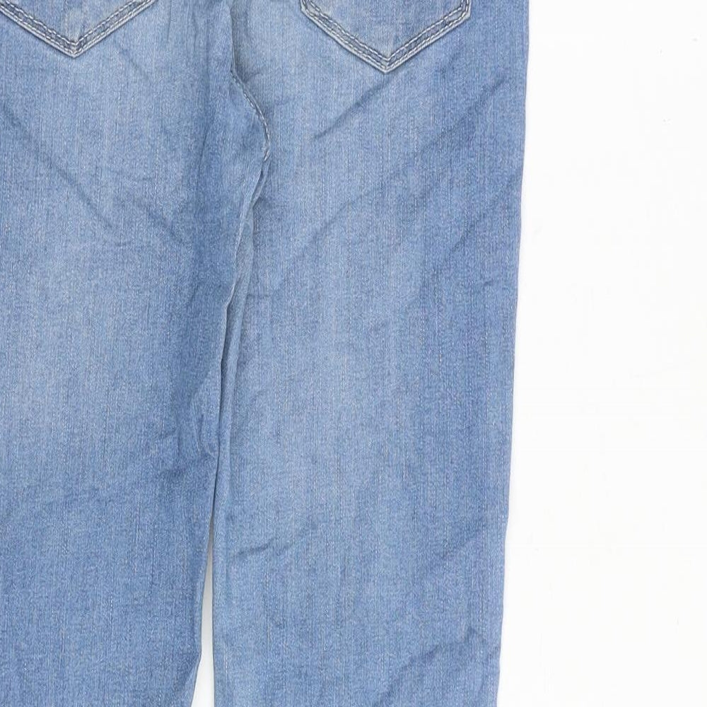 H&M Girls Blue Cotton Jegging Jeans Size 9-10 Years L23 in Regular Pullover