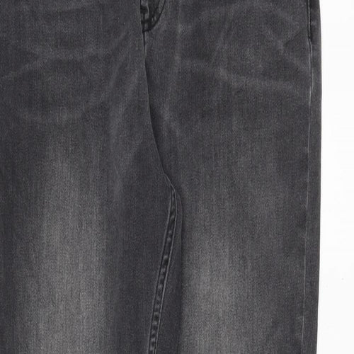 Sosandar Womens Grey Cotton Skinny Jeans Size 10 L27 in Regular Zip