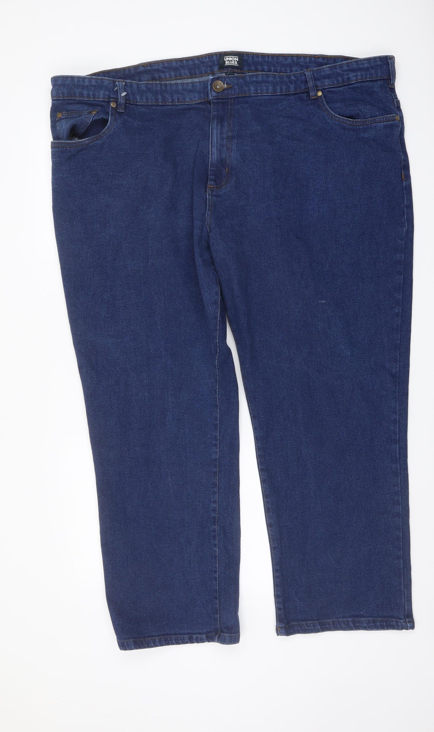 Union Blues Mens Blue Cotton Straight Jeans Size 48 in L28 in Regular Button