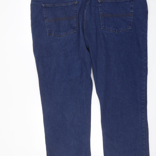 Union Blues Mens Blue Cotton Straight Jeans Size 48 in L28 in Regular Button