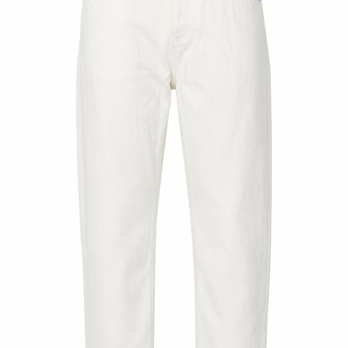 ASOS Womens Ivory Cotton Straight Jeans Size 30 in L25 in Regular Button