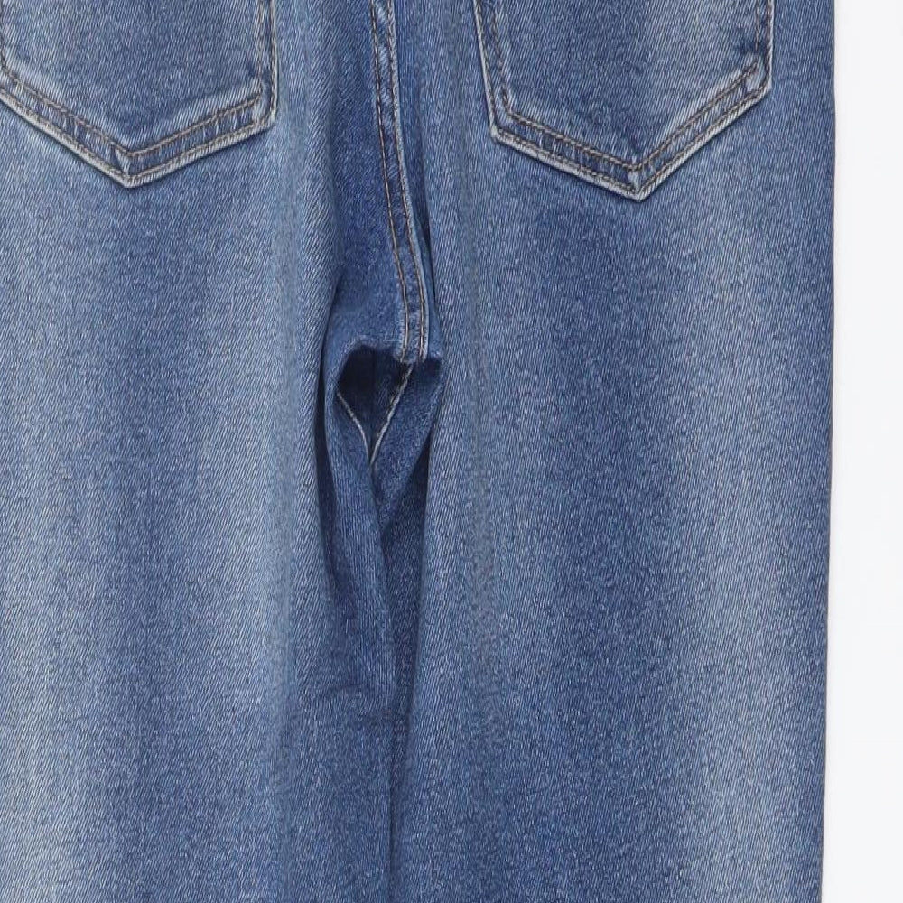 H&M Mens Blue Cotton Straight Jeans Size 32 in L32 in Regular Button