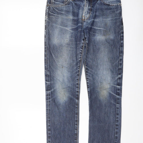Gap Mens Blue Cotton Straight Jeans Size 29 in L30 in Slim Button