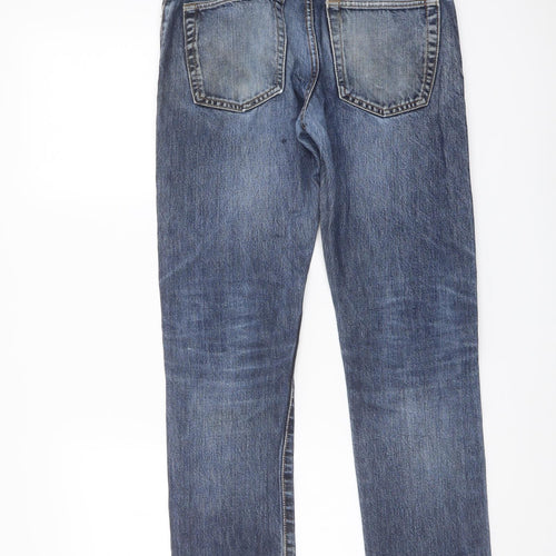 Gap Mens Blue Cotton Straight Jeans Size 29 in L30 in Slim Button