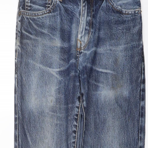 Gap Mens Blue Cotton Straight Jeans Size 29 in L30 in Slim Button