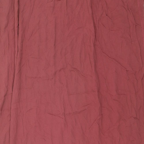Seven Womens Pink Viscose Swing Skirt Size 24 Button