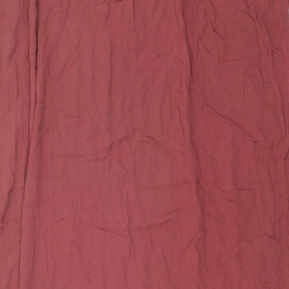 Seven Womens Pink Viscose Swing Skirt Size 24 Button