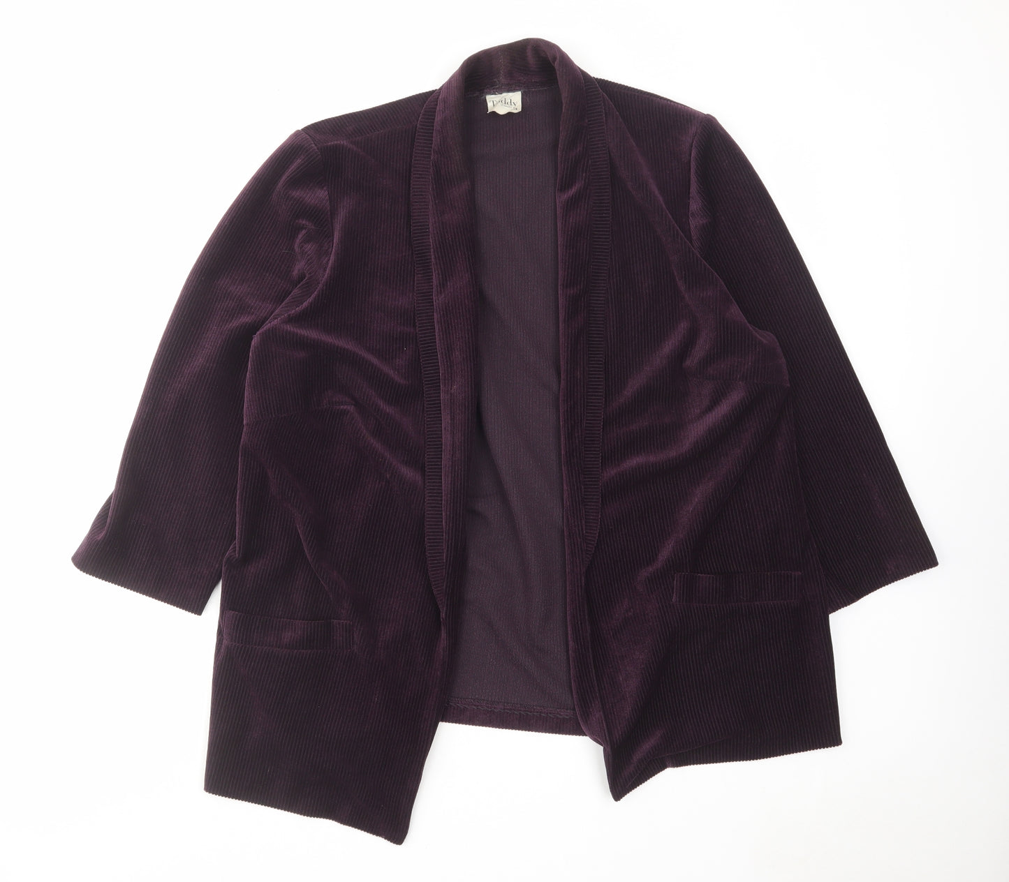 Toddy Womens Purple Jacket Blazer Size 18