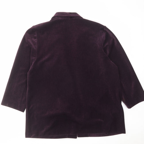 Toddy Womens Purple Jacket Blazer Size 18
