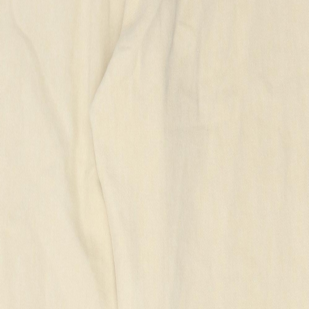 Missguided Womens Beige Cotton Straight Jeans Size 12 L30 in Regular Zip