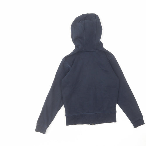 Marks and Spencer Boys Black Cotton Full Zip Hoodie Size 5-6 Years Zip