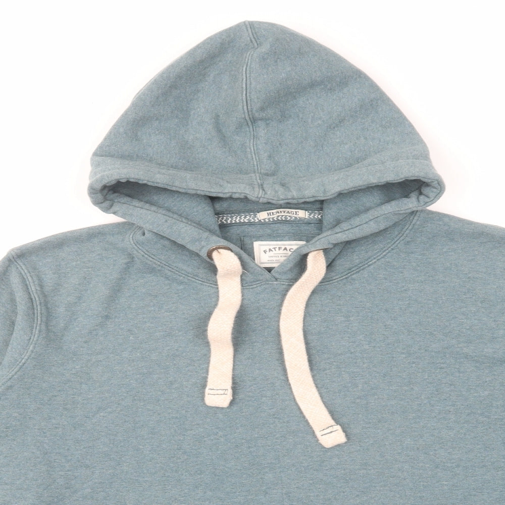 Fat Face Womens Blue Cotton Pullover Hoodie Size 6 Pullover