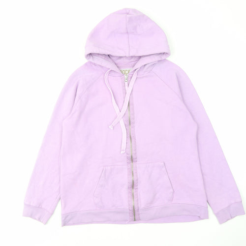 Dock of the bay Womens Purple Cotton Full Zip Hoodie Size 10 Zip