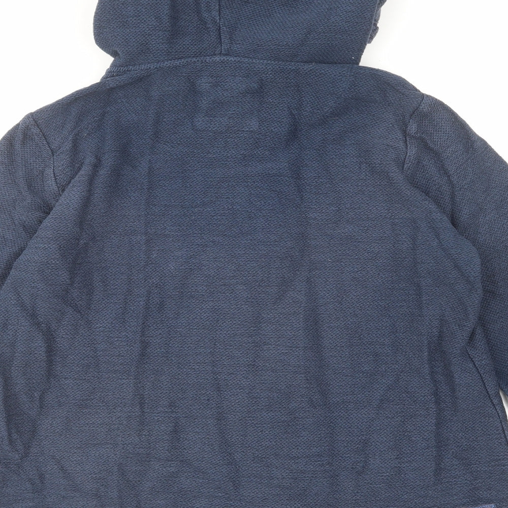 Fat Face Womens Blue Cotton Full Zip Hoodie Size 14 Zip