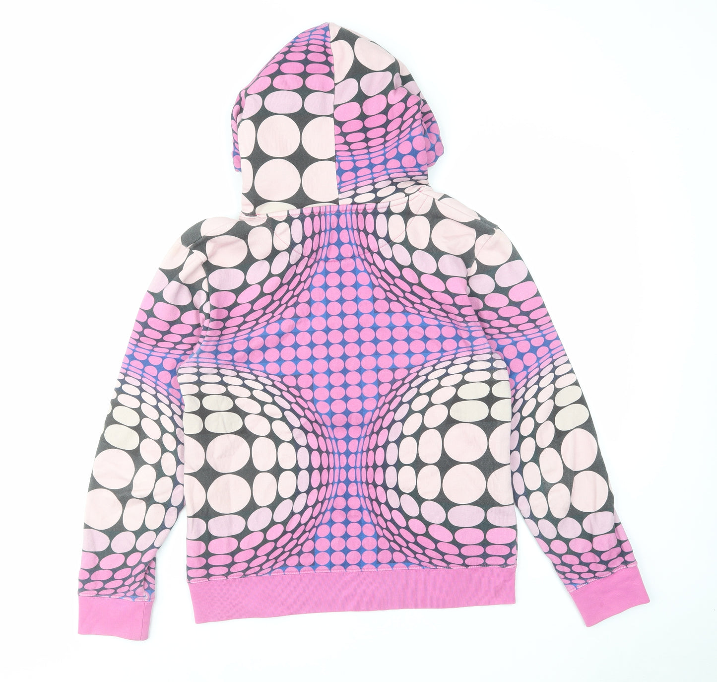Paco Rabanne Womens Pink Geometric Cotton Pullover Hoodie Size S Pullover