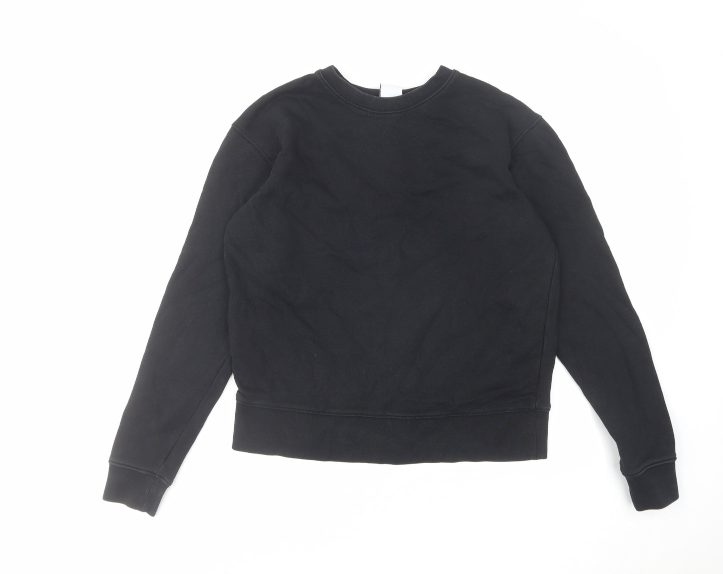 Zara Womens Black Cotton Pullover Sweatshirt Size S Pullover