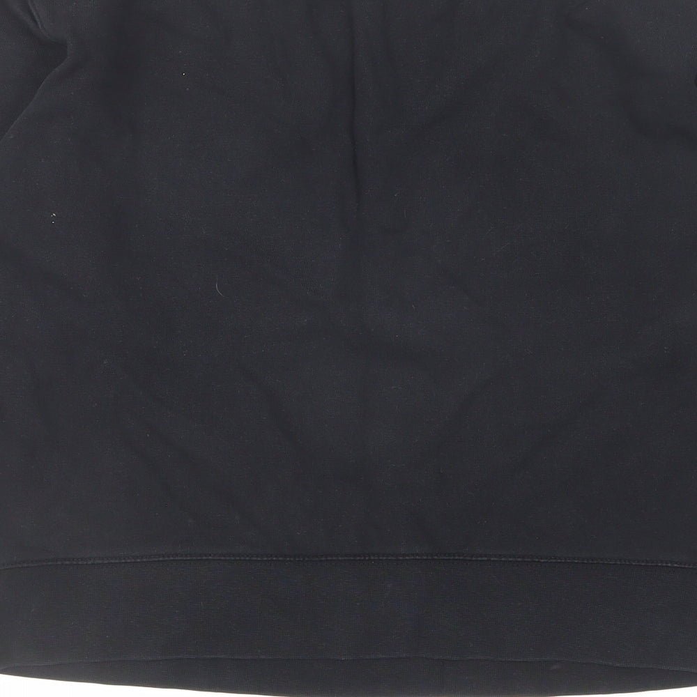 Zara Womens Black Cotton Pullover Sweatshirt Size S Pullover