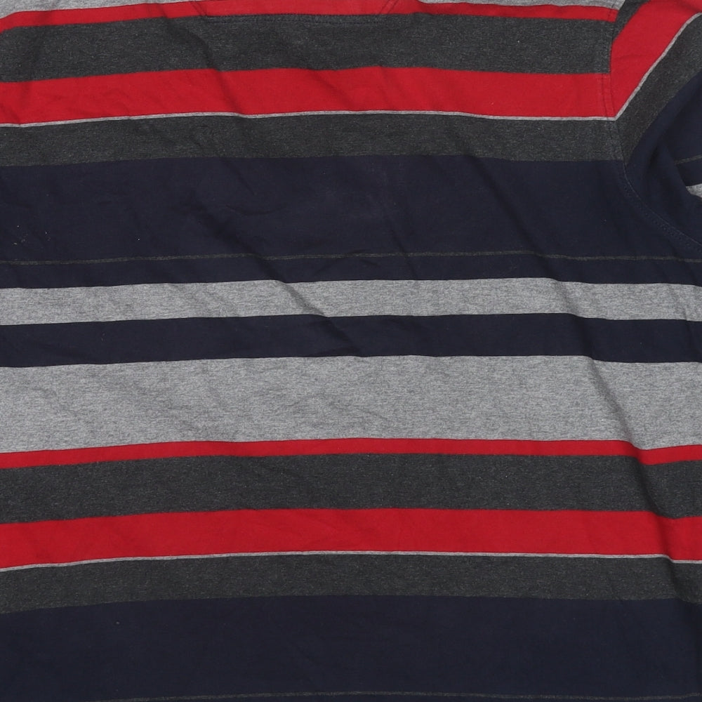 Blue Harbour Mens Multicoloured Striped Cotton Polo Size S Collared Button