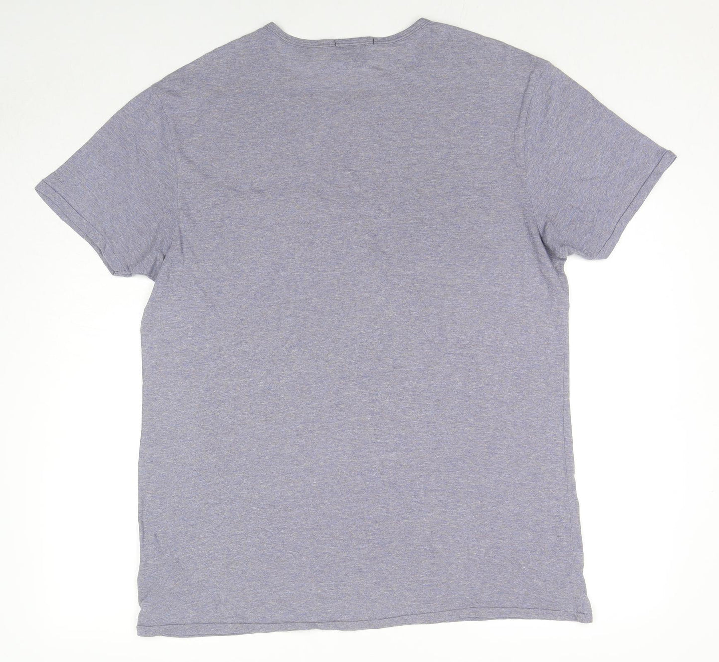 Scotch & Soda Mens Blue Cotton T-Shirt Size 2XL Crew Neck
