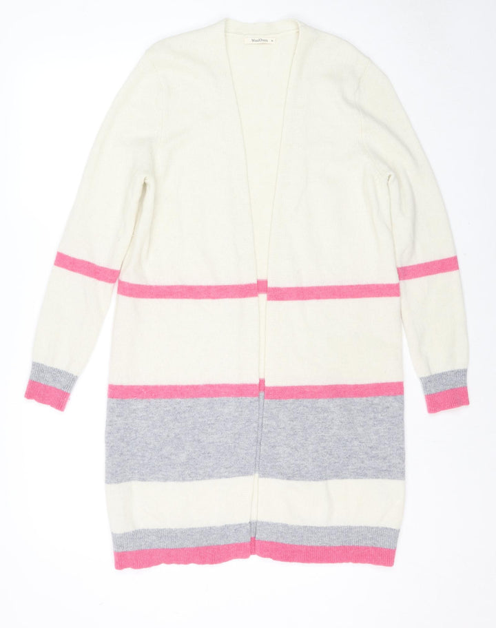Woolovers Womens Multicoloured V-Neck Wool Cardigan Jumper Size M