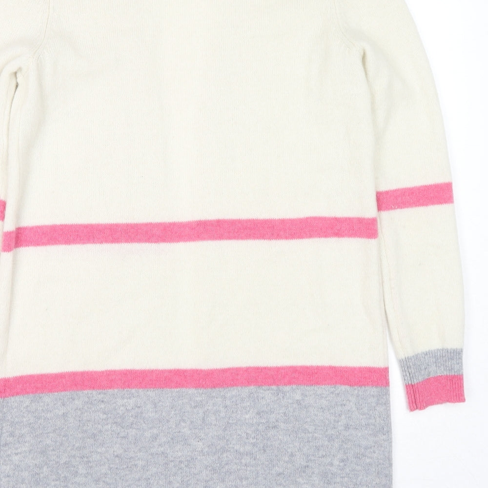 Woolovers Womens Multicoloured V-Neck Wool Cardigan Jumper Size M