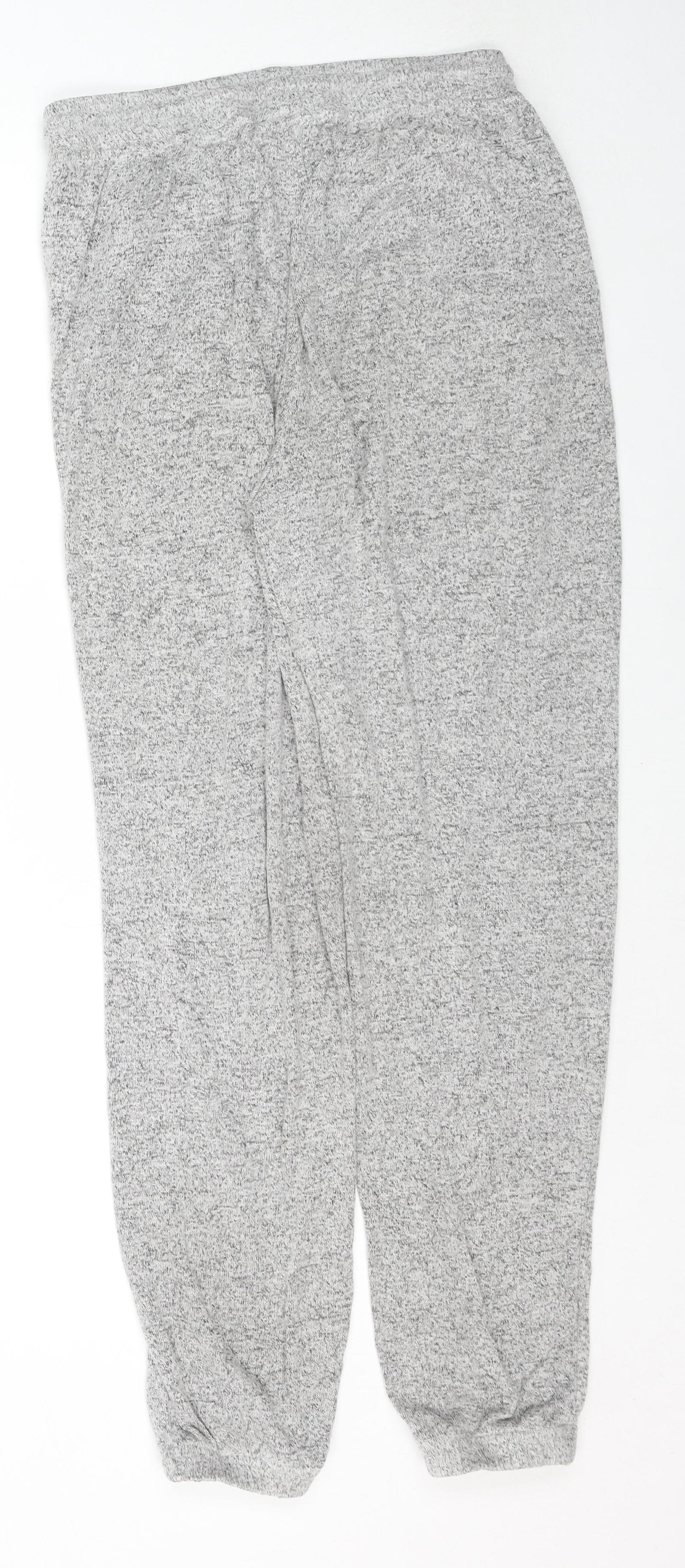 Fat Face Womens Grey Viscose Jogger Trousers Size 10 L30 in Regular Drawstring