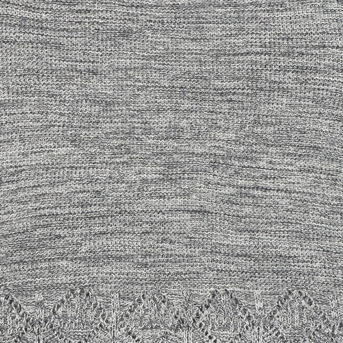 Pure & Natural Womens Grey V-Neck Cotton Cardigan Jumper Size L - Size L-XL