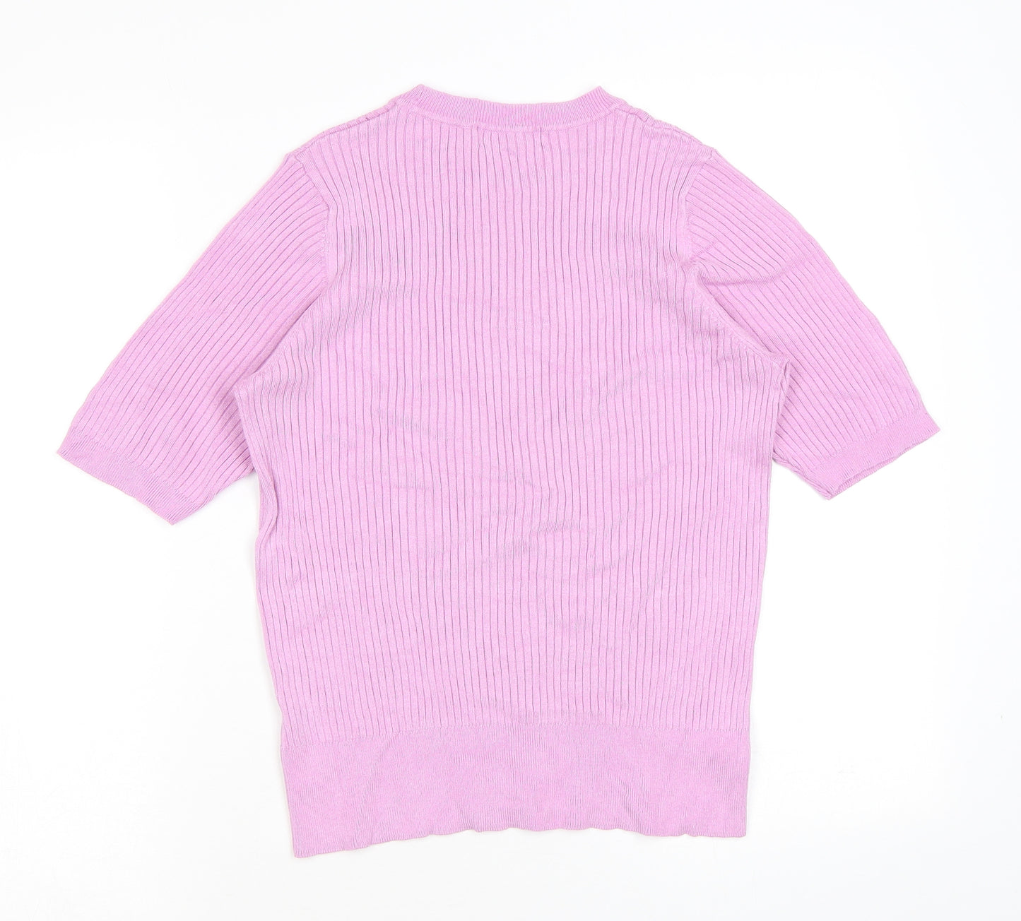 Marks and Spencer Womens Pink Round Neck Acrylic Pullover Jumper Size 14