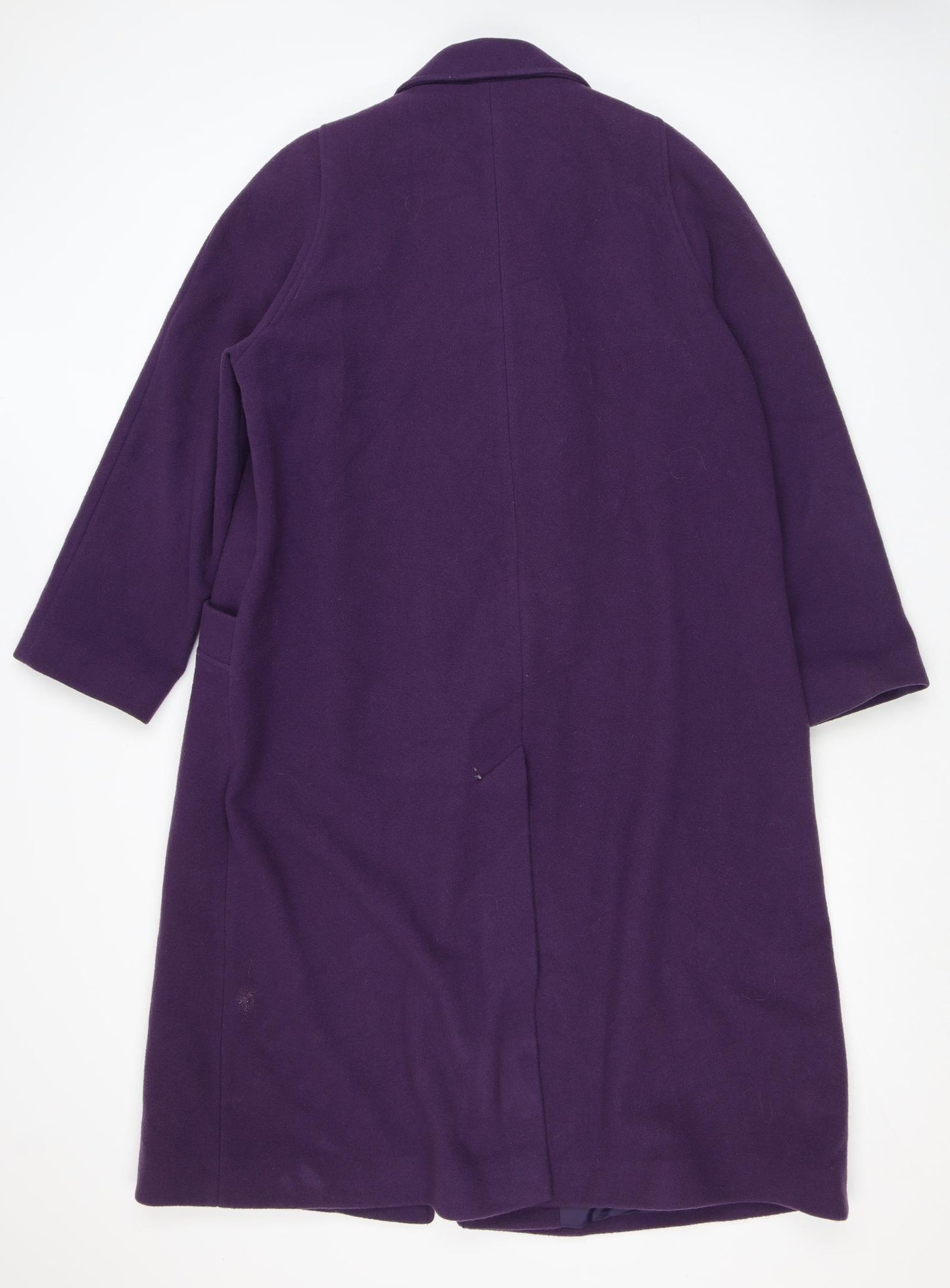 Eastex Womens Purple Pea Coat Coat Size 16 Buckle