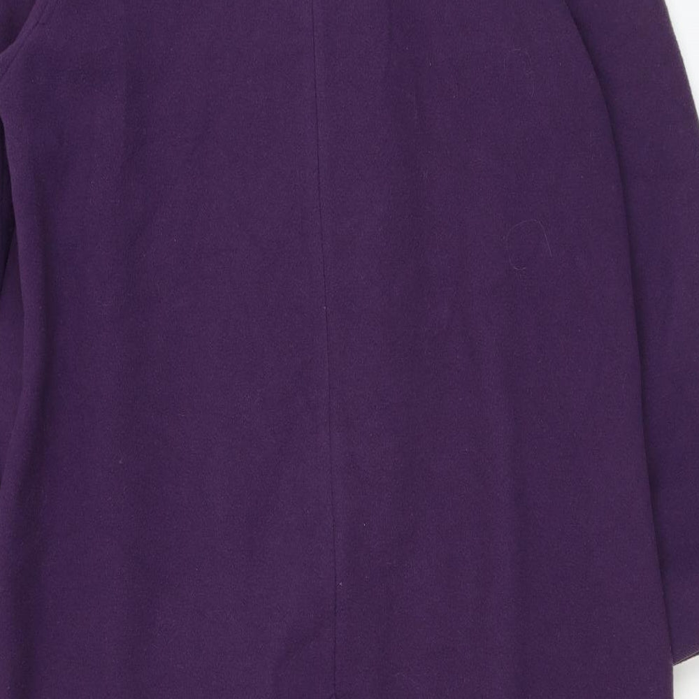 Eastex Womens Purple Pea Coat Coat Size 16 Buckle