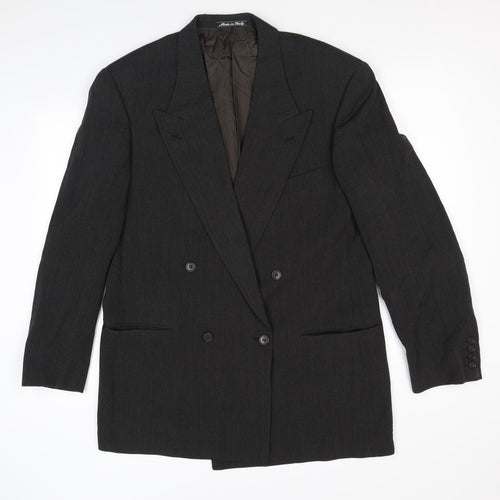 Marks and Spencer Mens Black Wool Jacket Suit Jacket Size 42 Regular