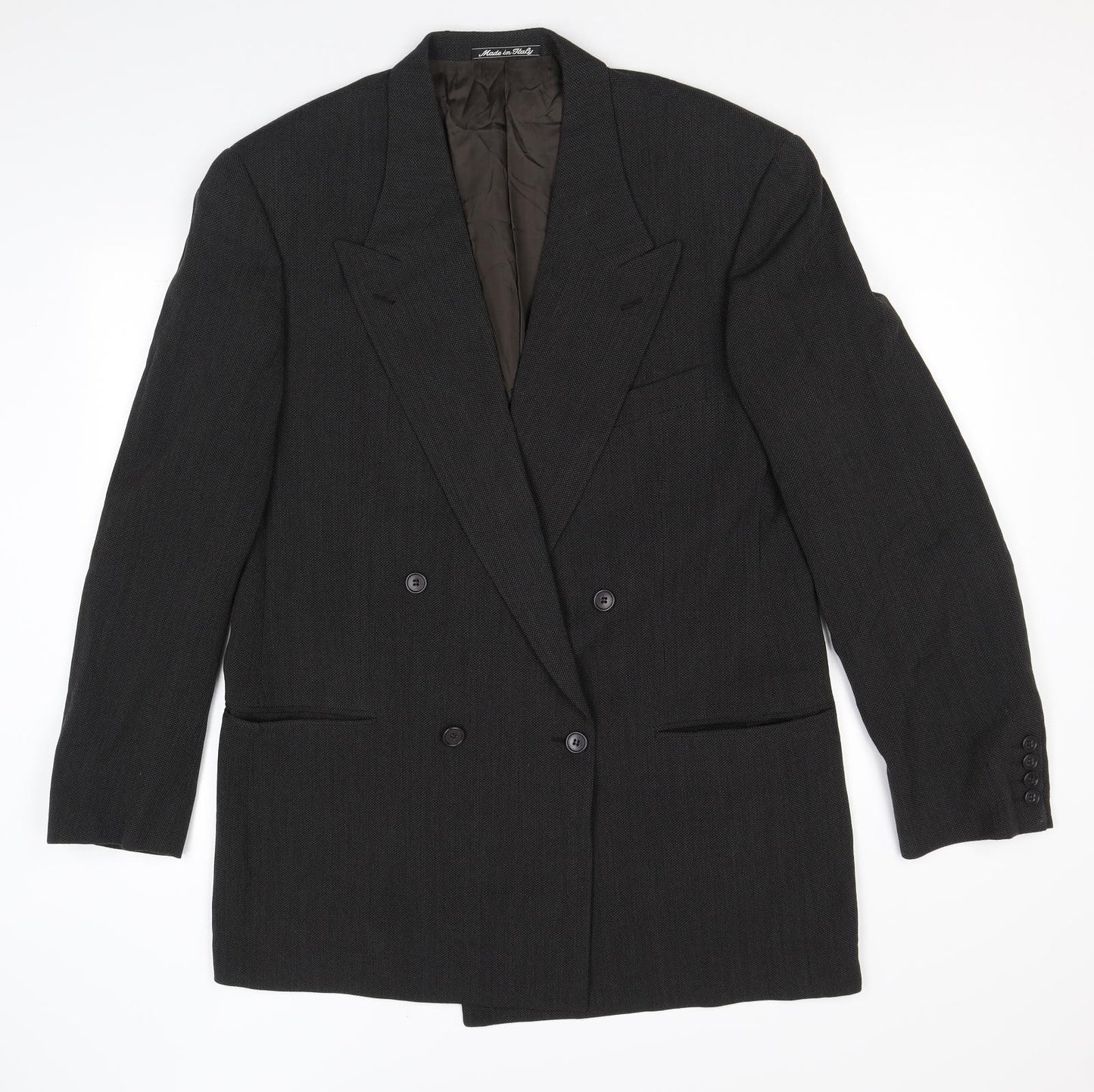 Marks and Spencer Mens Black Wool Jacket Suit Jacket Size 42 Regular