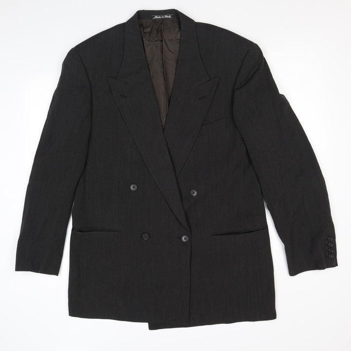 Marks and Spencer Mens Black Wool Jacket Suit Jacket Size 42 Regular