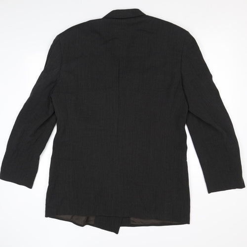 Marks and Spencer Mens Black Wool Jacket Suit Jacket Size 42 Regular