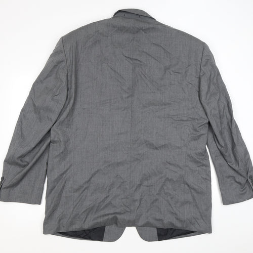 Quails Mens Grey Wool Jacket Suit Jacket Size 48 Regular