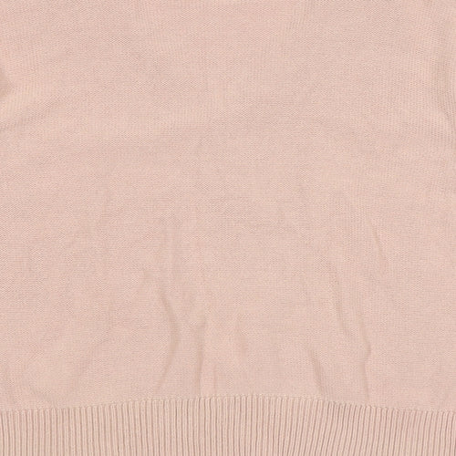Cotton Traders Womens Pink Square Neck Cotton Pullover Jumper Size 12