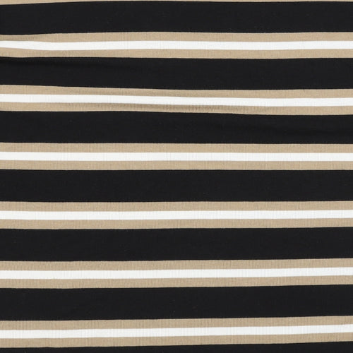 New Look Womens Multicoloured Round Neck Striped Polyester Pullover Jumper Size M