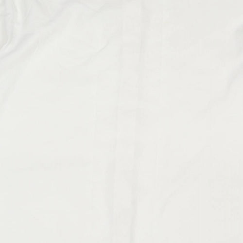 Marks and Spencer Womens White Polyester Basic Button-Up Size 12 Collared