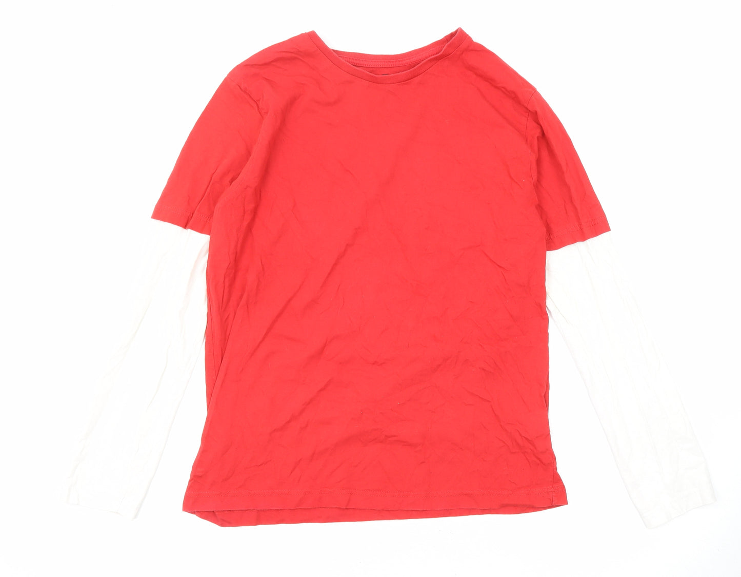 UrbanSpirit Mens Red Cotton T-Shirt Size M Round Neck