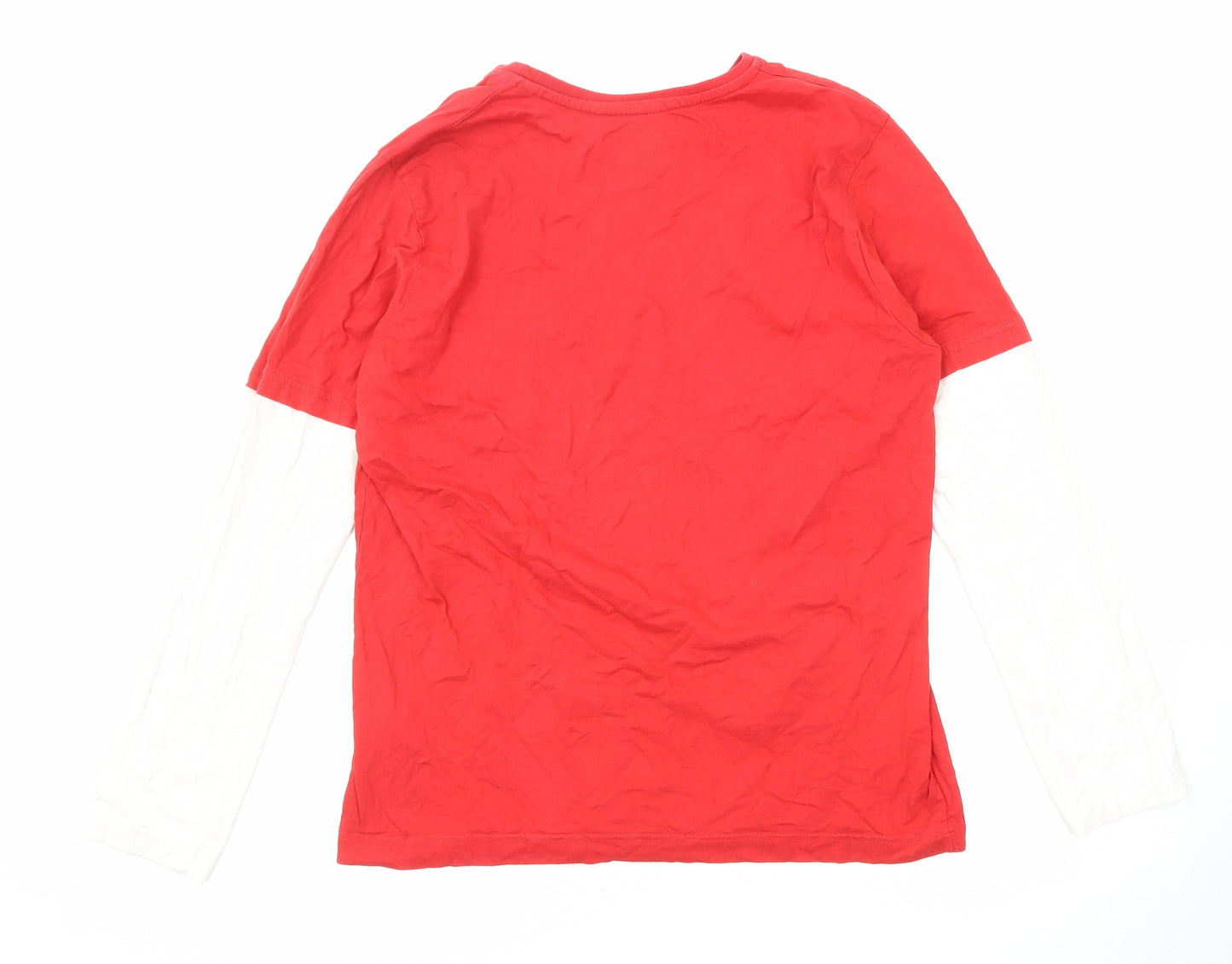 UrbanSpirit Mens Red Cotton T-Shirt Size M Round Neck